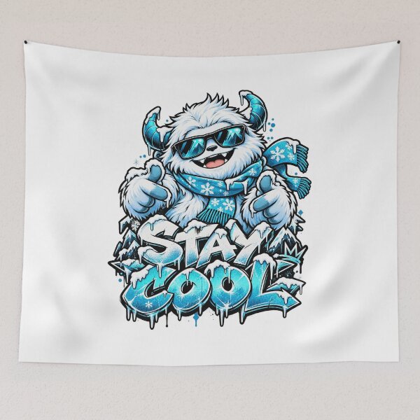 Item preview, Stay Cool - Kawaii Yeti Graffiti Streetwear designed and sold by Visual Dept..