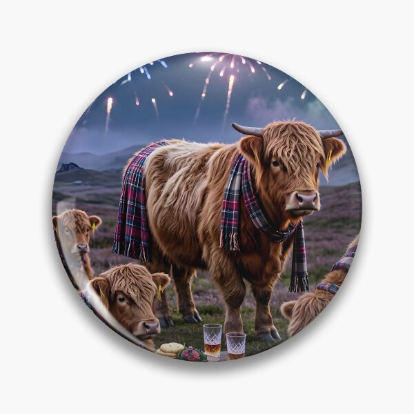 Item preview, Hogmanay Ceilidh con vacas de las tierras altas designed and sold by Sybille-Yates.