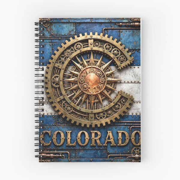 Item preview, Steampunk Colorado State Flag | Brass Gears Victorian Art designed and sold by Robert Lucio.
