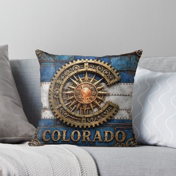 Item preview, Steampunk Colorado State Flag | Brass Gears Victorian Art designed and sold by Robert Lucio.