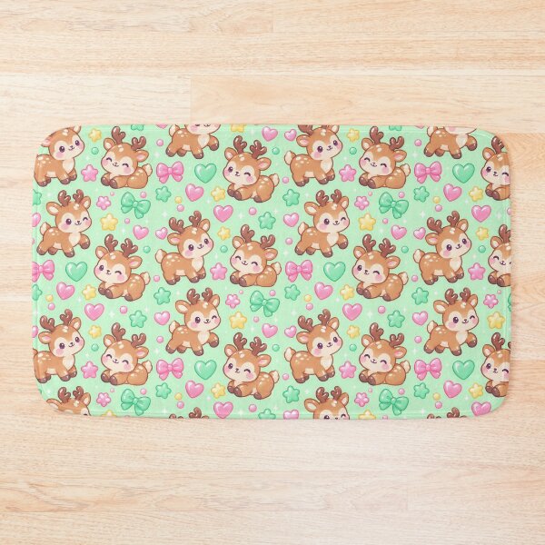 Item preview, Cute Kawaii Gummy Reindeer Pastel Candy Pattern designed and sold by Soft Berry Studio.