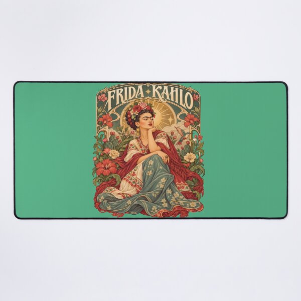 Item preview, Frida Kahlo Vintage Floral Portrait Art nouveau designed and sold by TeeARTHY.