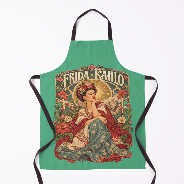 Item preview, Frida Kahlo Vintage Floral Portrait Art nouveau designed and sold by TeeARTHY.