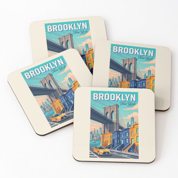 Item preview, Vintage Brooklyn New York Travel Illustration designed and sold by ArtworkNorth.