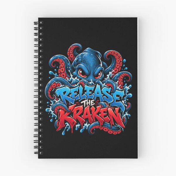 Item preview, Release The Kraken - Kawaii Kraken Graffiti Streetwear designed and sold by Visual Dept..