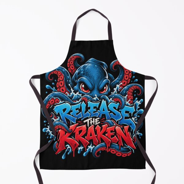 Item preview, Release The Kraken - Kawaii Kraken Graffiti Streetwear designed and sold by Visual Dept..