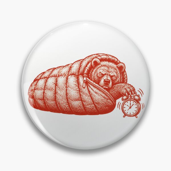 Item preview, Bear Hibernating In Sleeping Bag Print designed and sold by The Mellonaire.