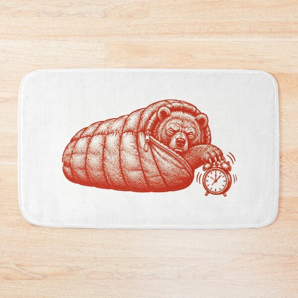 Item preview, Bear Hibernating In Sleeping Bag Print designed and sold by The Mellonaire.