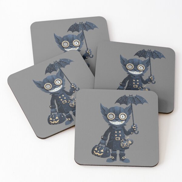 Item preview, Spooky cat Bomber Bat Umbrella Halloween Papercraft Art designed and sold by CuteKats.