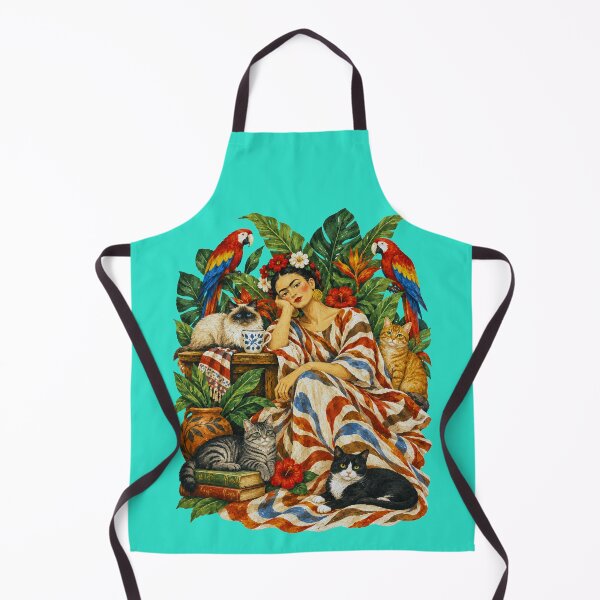 Item preview, Frida Kahlo Vintage Floral and cats designed and sold by TeeARTHY.