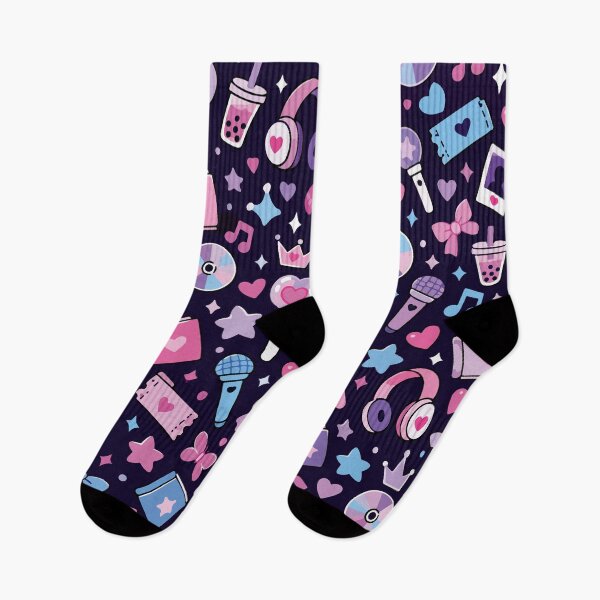 Item preview, K-Pop Fan Life – Cute Seamless Music Pattern designed and sold by therockstuff.