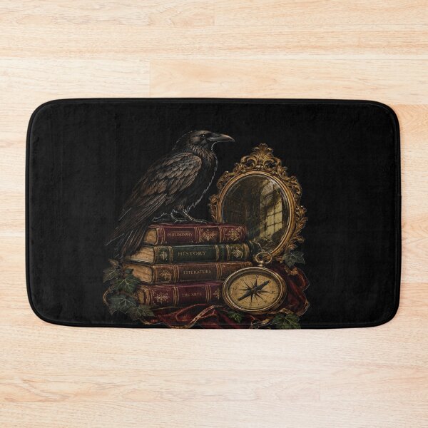 Item preview, Dark Academia Gothic Raven & Vintage Books designed and sold by InkcredibleNG.