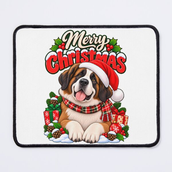 Item preview, Saint Bernard Christmas Santa Hat Dog Gift designed and sold by BDLuck2021.