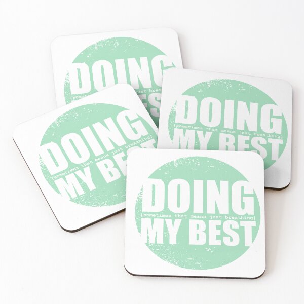 Item preview, DOING MY BEST {sometimes that means just breathing} - Mint Grunge Circle designed and sold by kuboyashi.