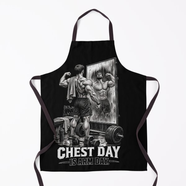 Item preview, Chest Day Is Arm Day Gym Motivation designed and sold by CrazySzoopWorld.