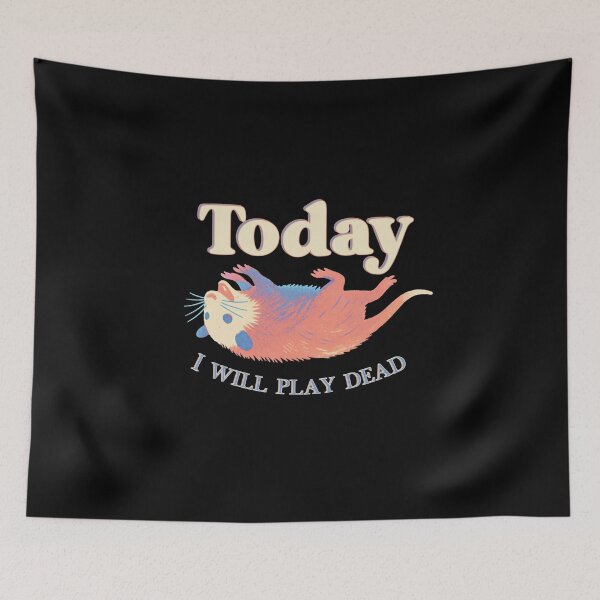 Item preview, Funny Opossum Play Dead Retro Vintage Aesthetic | Light Ink Edition designed and sold by SunandShade.