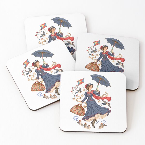 Item preview, Mary Poppins flying over London designed and sold by Clásicos de siempre ilustrados.