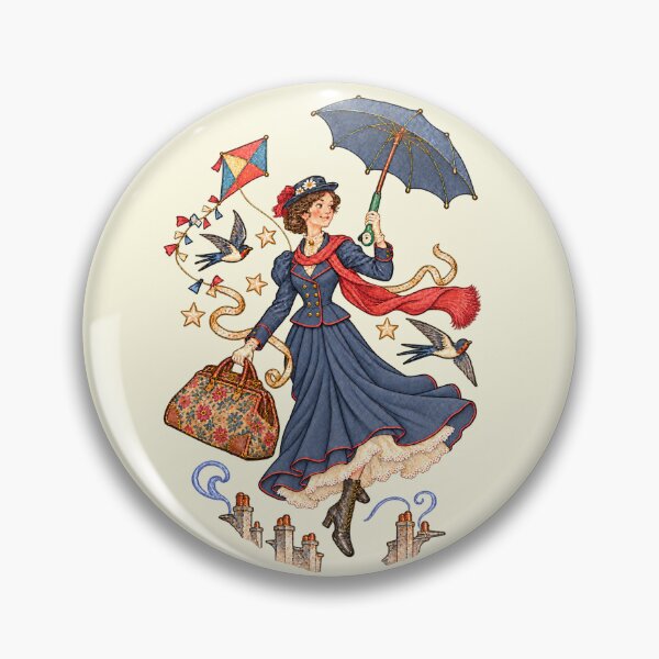 Item preview, Mary Poppins flying over London designed and sold by Clásicos de siempre ilustrados.
