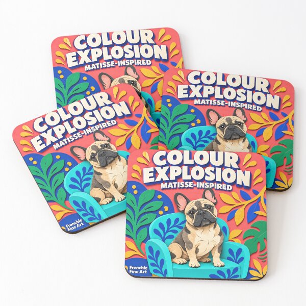 Item preview, Colour Explosion Frenchie – Henri Matisse Inspired French Bulldog Pop Art designed and sold by cipoprimo.
