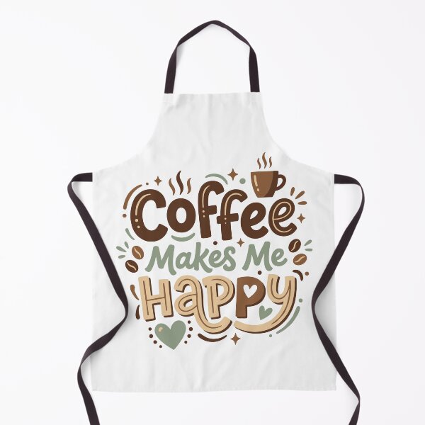 Artikelvorschau, Kaffee macht mich glücklich – Retro-Typografie für Kaffeeliebhaber entworfen und verkauft von BunnyLove003.