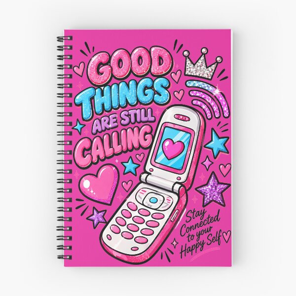 Item preview, Good Things Are Still Calling Y2K Pink Flip Phone designed and sold by Quill-Design.