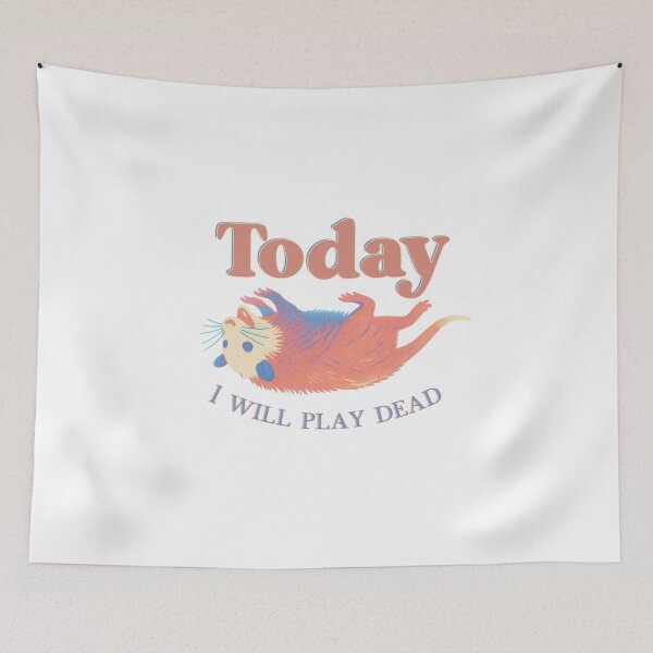 Item preview, Funny Opossum Play Dead Retro Vintage Aesthetic | Dark Ink Edition designed and sold by SunandShade.