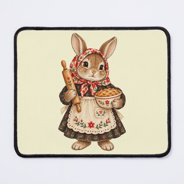 Item preview, Cottagecore Rabbit Vintage Folk Art designed and sold by TeeARTHY.