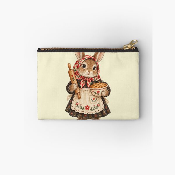 Item preview, Cottagecore Rabbit Vintage Folk Art designed and sold by TeeARTHY.