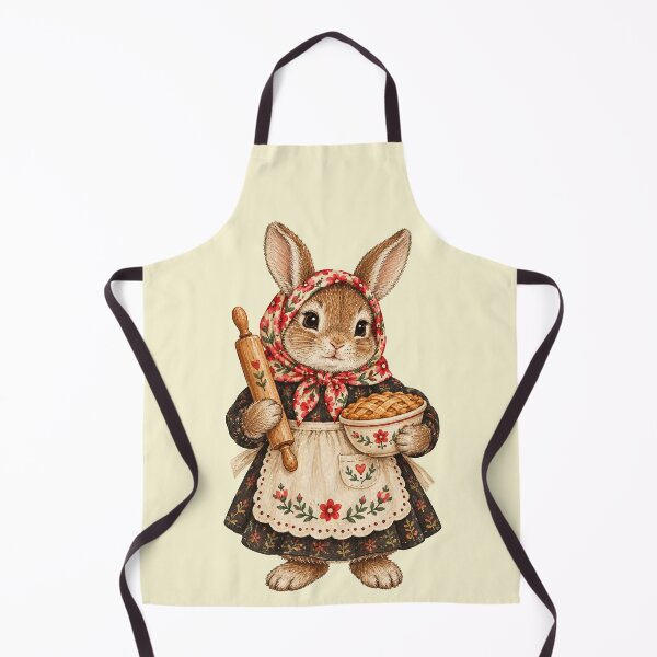 Item preview, Cottagecore Rabbit Vintage Folk Art designed and sold by TeeARTHY.