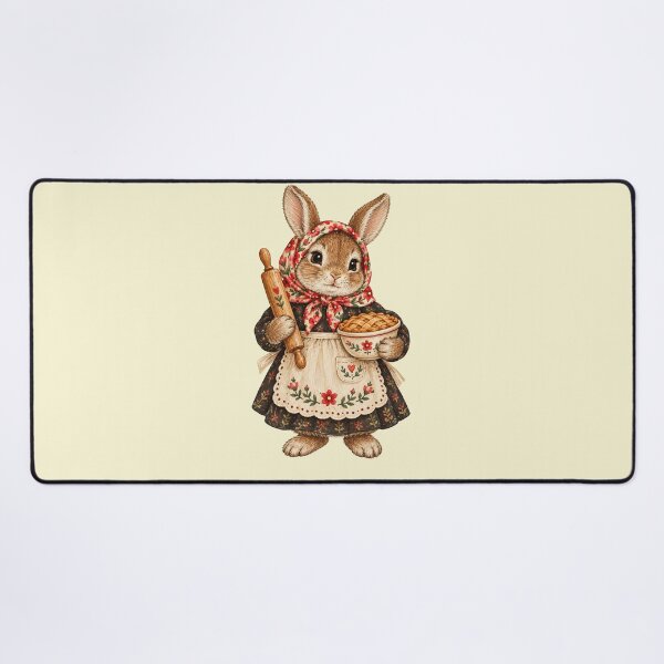 Item preview, Cottagecore Rabbit Vintage Folk Art designed and sold by TeeARTHY.