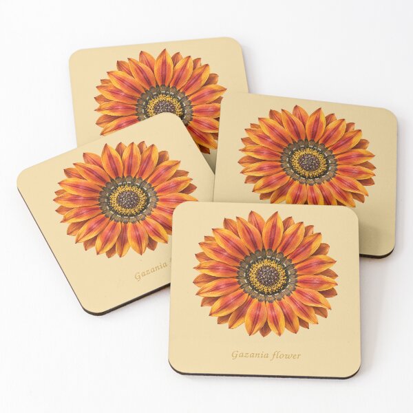 Item preview, Vintage Gazania Flower Romantic Botanical Design designed and sold by Enas Safi.