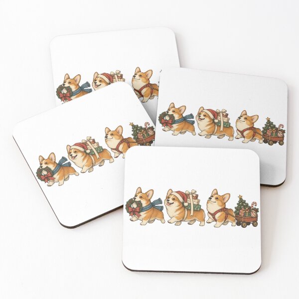 Item preview, Christmas Corgi Parade – Cute Vintage Holiday Dogs designed and sold by KateVil.