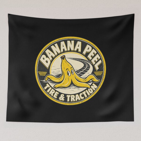 Item preview,  Banana Peel Tire & Traction Vintage Kart Racing Parody designed and sold by GhostDawgs.