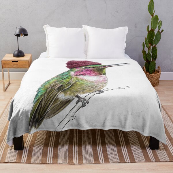 Item preview, Colorful Vintage Hummingbird Nature Illustration designed and sold by TeeARTHY.