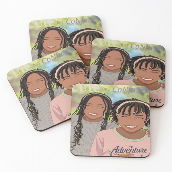 Item preview, Cute but confused best friends protrait digital illustration designed and sold by Bywithrose instant studio.