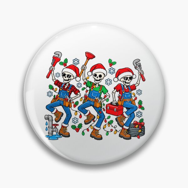 Item preview, Festive Funny Skeleton Plumber Christmas  designed and sold by teesterra.