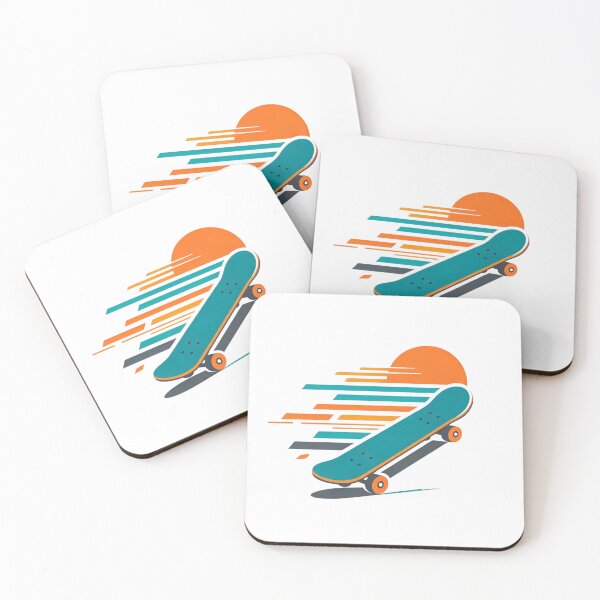 Item preview, Retro Skateboard Sunset - 80s Vintage Skateboarding Art designed and sold by Mittu96.