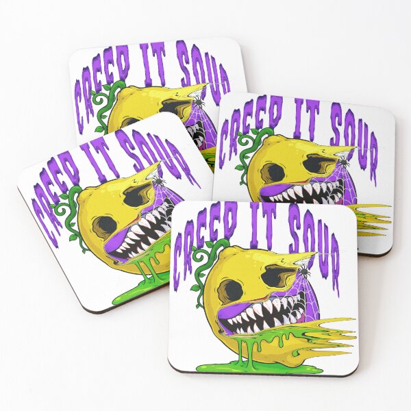 Item preview, Creep It Sour Retro Horror Lemon Monster with Sharp Teeth designed and sold by Grxcreation.