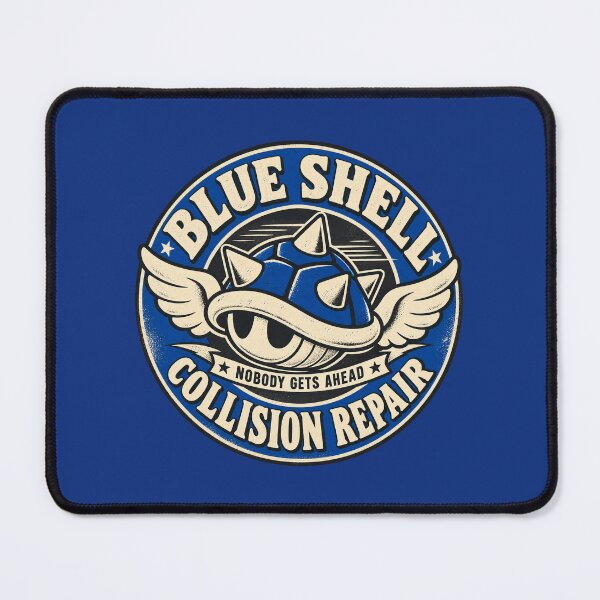 Item preview, Blue Shell Collision Repair Vintage Kart Racing Parody designed and sold by GhostDawgs.