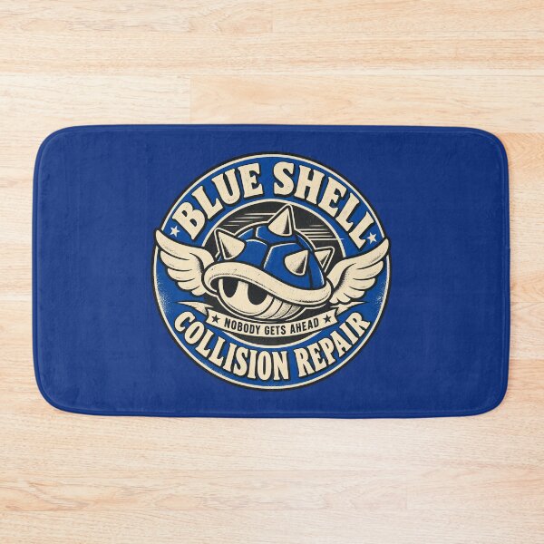 Item preview,  Blue Shell Collision Repair Vintage Kart Racing Parody designed and sold by GhostDawgs.