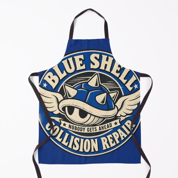 Item preview, Blue Shell Collision Repair Vintage Kart Racing Parody designed and sold by GhostDawgs.