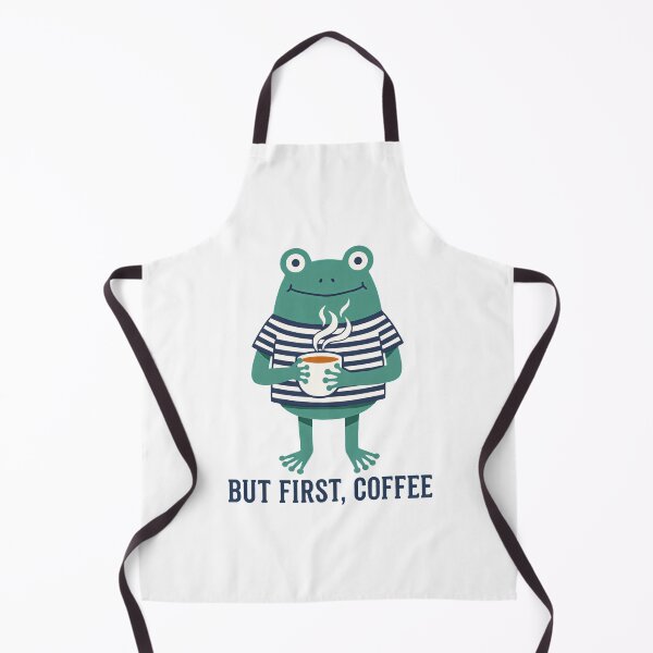 Item preview, But First Coffee Funny Frog T-Shirt Cottagecore Tee designed and sold by NadinArtStudio.