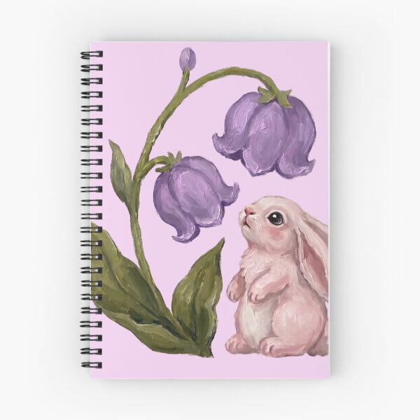 Item preview, Pink Bunny with Purple Flowers designed and sold by Merli7.