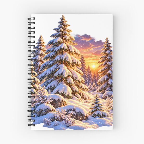 Item preview, Painterly Snowy Pine Forest Christmas Tee designed and sold by SunnyDesign82.