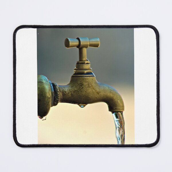Item preview, Vintage Antique Tap Faucet with Running Water Illustration designed and sold by SimTaz.
