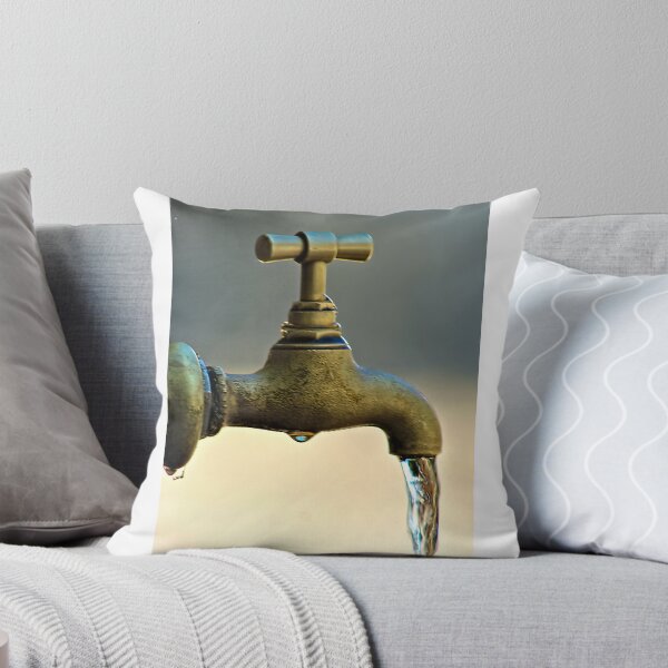 Item preview, Vintage Antique Tap Faucet with Running Water Illustration designed and sold by SimTaz.