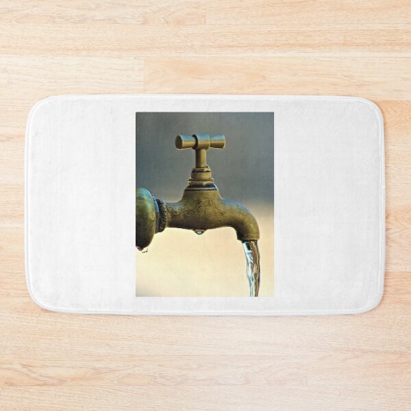Item preview, Vintage Antique Tap Faucet with Running Water Illustration designed and sold by SimTaz.