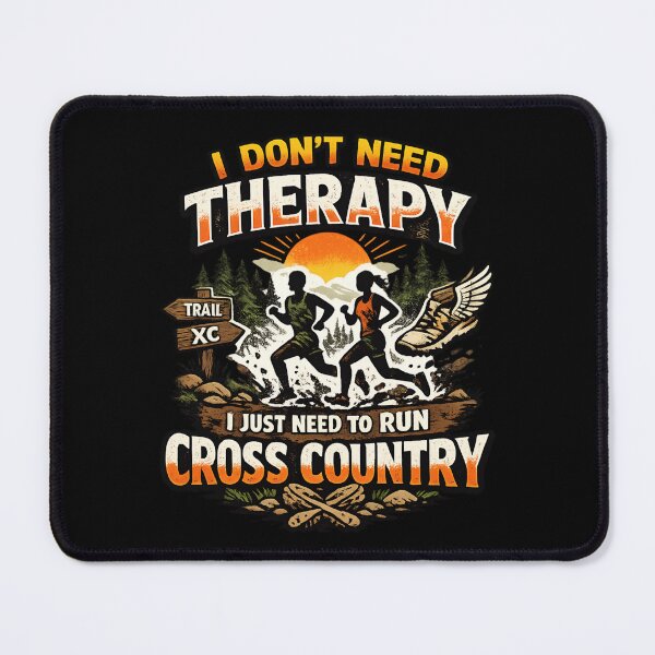 Item preview, Funny Cross Country Running Therapy - Vintage Runner designed and sold by SidTastic .