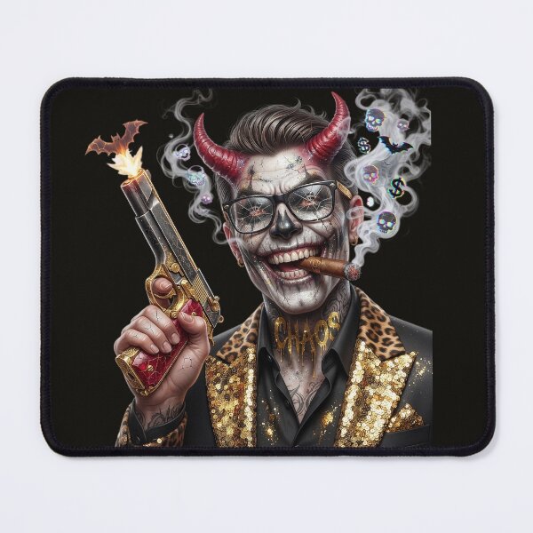 Item preview, Halloween Demon Horns Gun Cigar Chaos designed and sold by Voodoo Store Paranormal Collections.