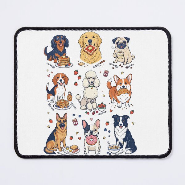 Item preview, Cute Dogs and Their Favorite Foods designed and sold by TeeARTHY.